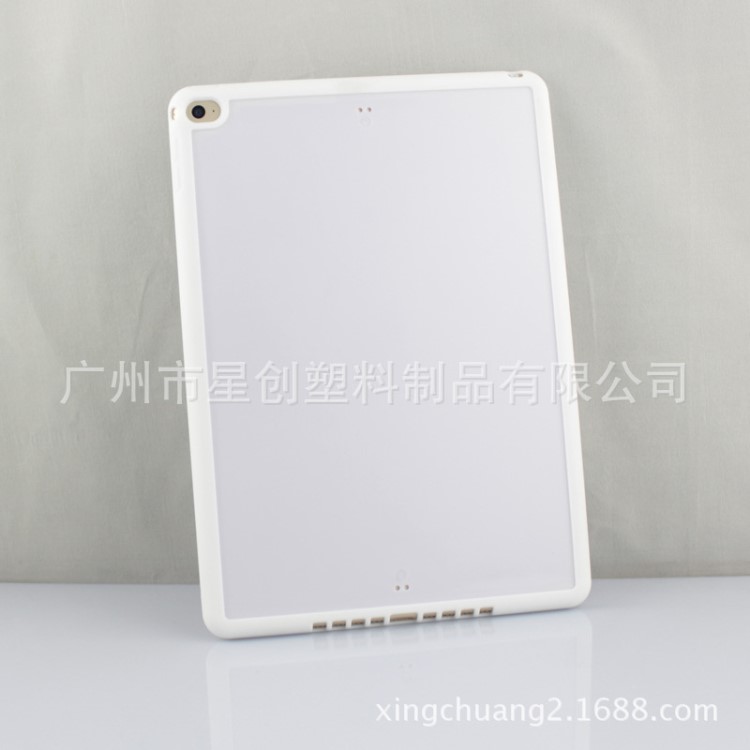 廠家直銷 ipad air2 TPU+PC 貼皮素材殼 包膠貼皮殼 貼皮保護(hù)套