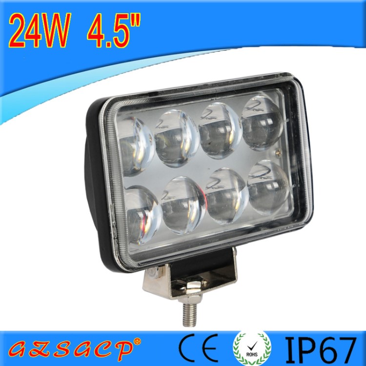 24W 8珠汽车LED工作灯 LED4.5寸汽车工程车探照远射灯具 聚泛光灯