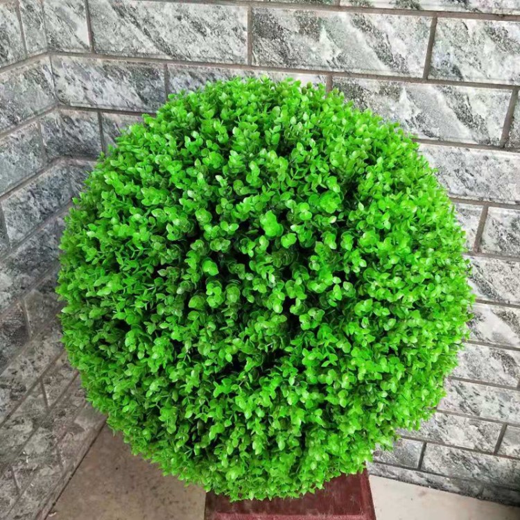 仿真綠植植物球 尤加利草球加密 仿真花球 商場辦公室婚禮裝飾