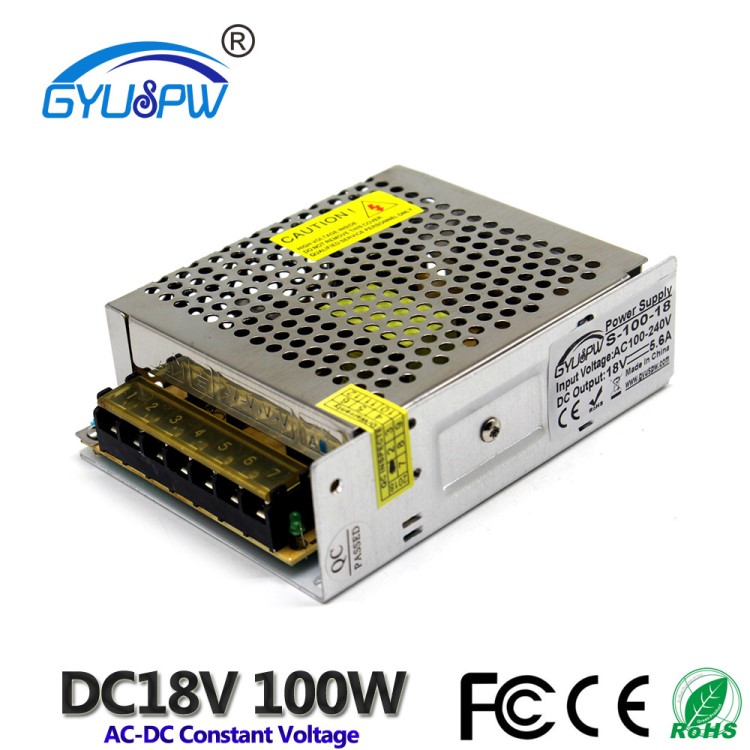 DC18V100W門禁監(jiān)控電源 AC220V到18V轉(zhuǎn)換器電源 LED變壓器電源