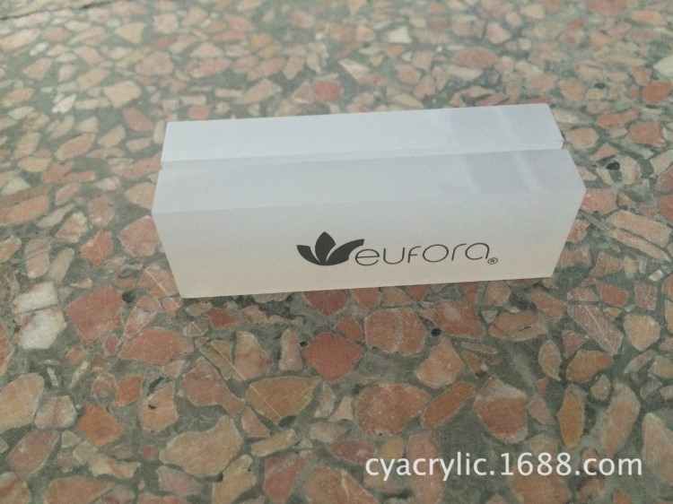 義烏白色亞克力水晶玻璃底座名片座 名片架 亞克力卡槽