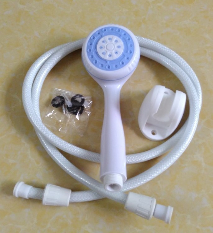 電熱水器混水閥花灑套裝淋浴通用塑料配件底座軟管噴頭廠家直銷