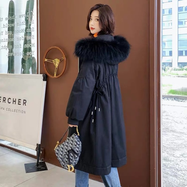 廣州斗篷羽絨服女中長款時尚潮流羽絨服冬季清倉羽絨服