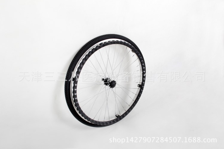 轮椅配件专用整体后轮轮胎型号24x13/8（37-540）充气胎