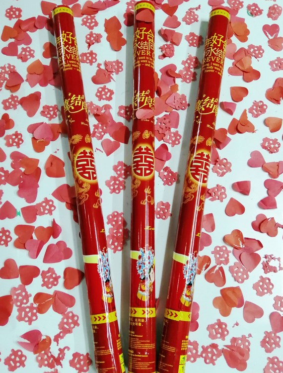 婚禮用品 婚禮禮花 禮炮噴花瓣 彩花筒 手持式旋轉禮炮