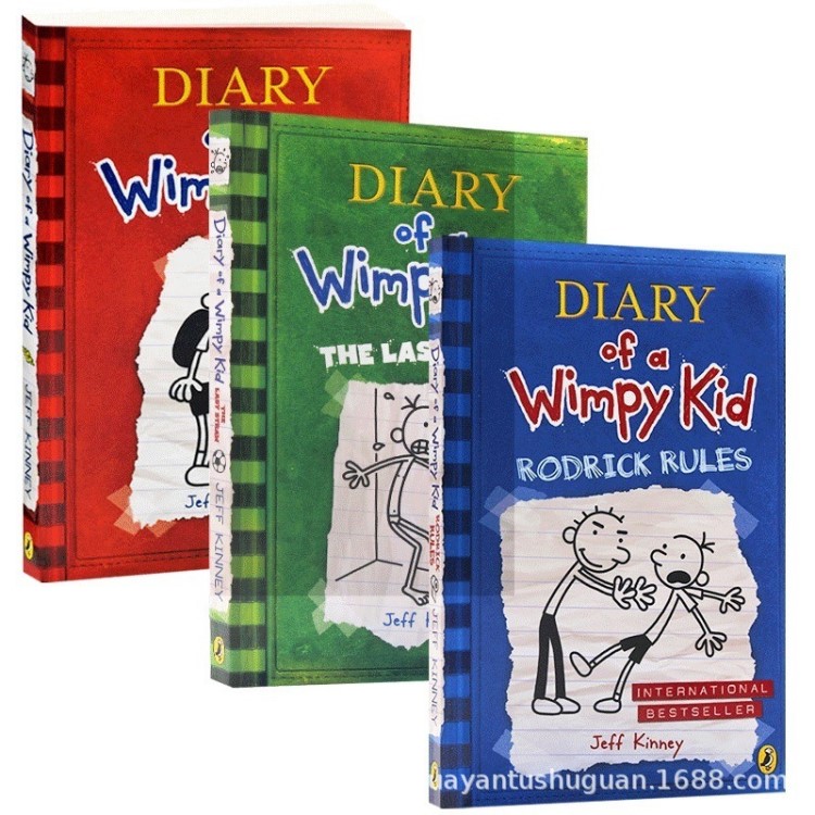 Diary of a Wimpy Kid 小屁孩日記1-2-3英文原版7-12歲兒童課外書