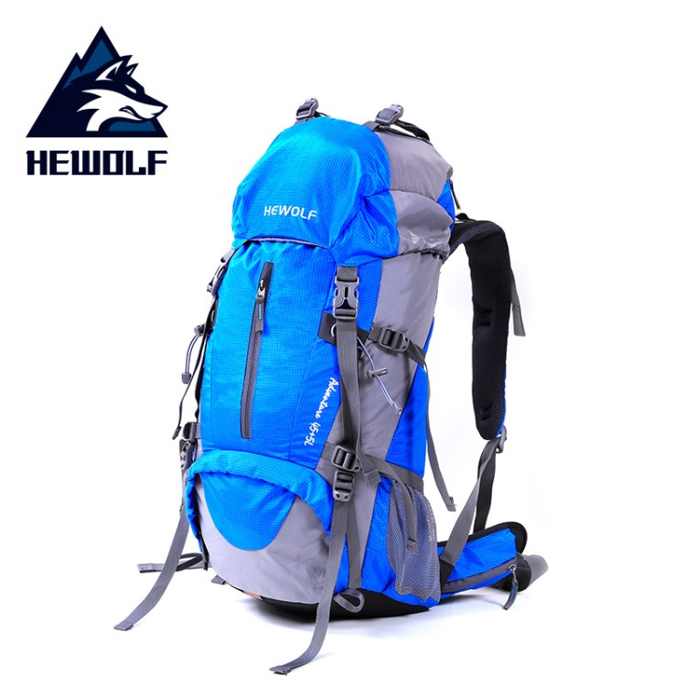 Hewolf公狼戶外50L雙肩包男女通用 戶外休閑登山包 騎行裝備背包