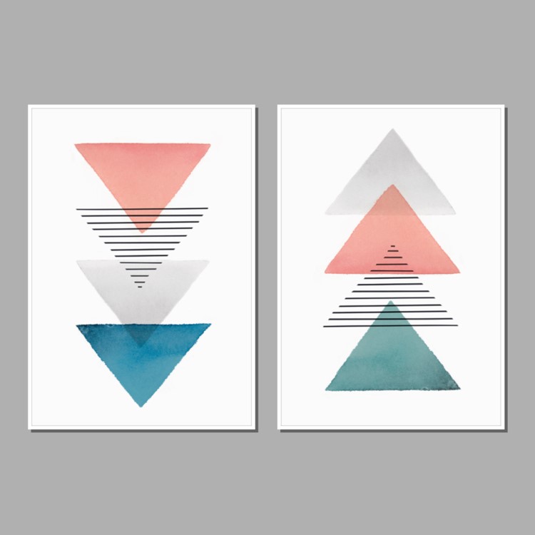 裝飾畫原版畫芯實木框幾何圖形抽象客廳餐廳現代裝飾畫