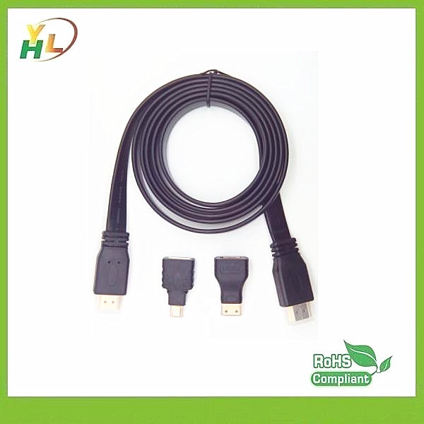 microHDMI mini HDMI三合一套裝 HDMI轉(zhuǎn)接頭 1.5米高清連接線