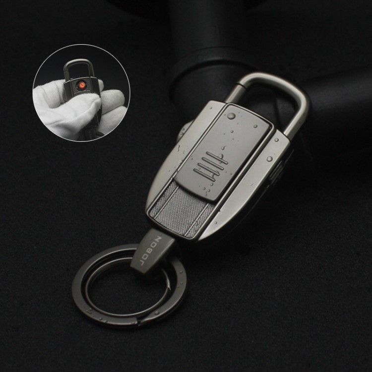 批發(fā)jobon汽車鑰匙扣usb充電打火機(jī)防風(fēng)電子點煙器男士禮物刻字