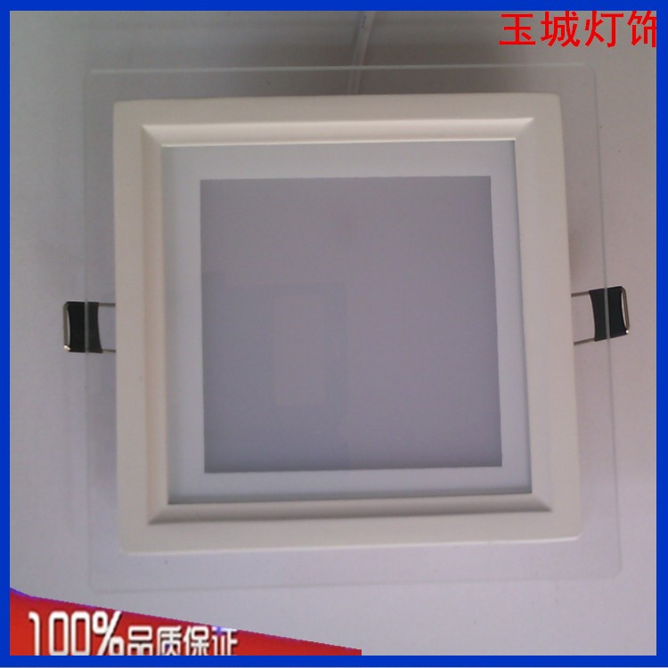LED玻璃面罩平板燈工廠直銷小瓦數24W外徑260mm方形面板燈