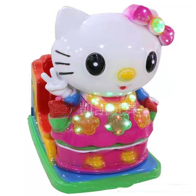 廠家直銷兒童投幣雙熊搖搖車大黃鴨搖擺車水晶貓搖擺機