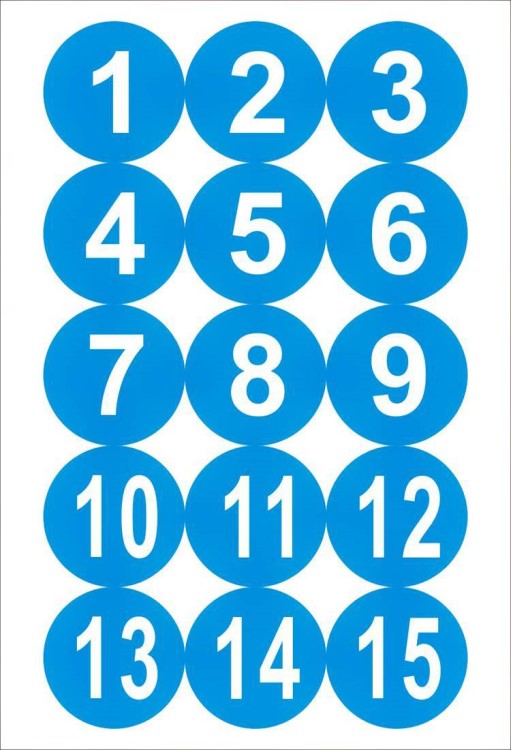 8cm大号防水圆形数字贴不干胶顺序标签楼梯活动号码贴纸1-600号牌