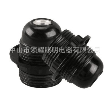 美規(guī)電壓110V E26電木全牙全螺紋燈頭 鎖線式膠木燈頭燈座