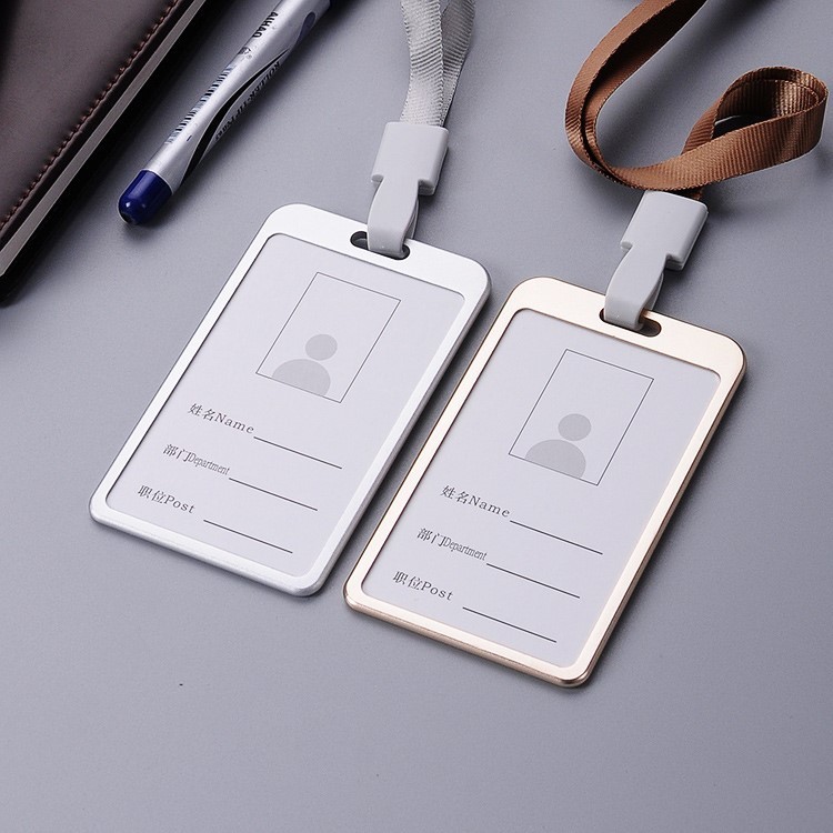 挂绳通用工号公司工作牌办公工号牌胸卡个性金属胸牌证件卡卡套工