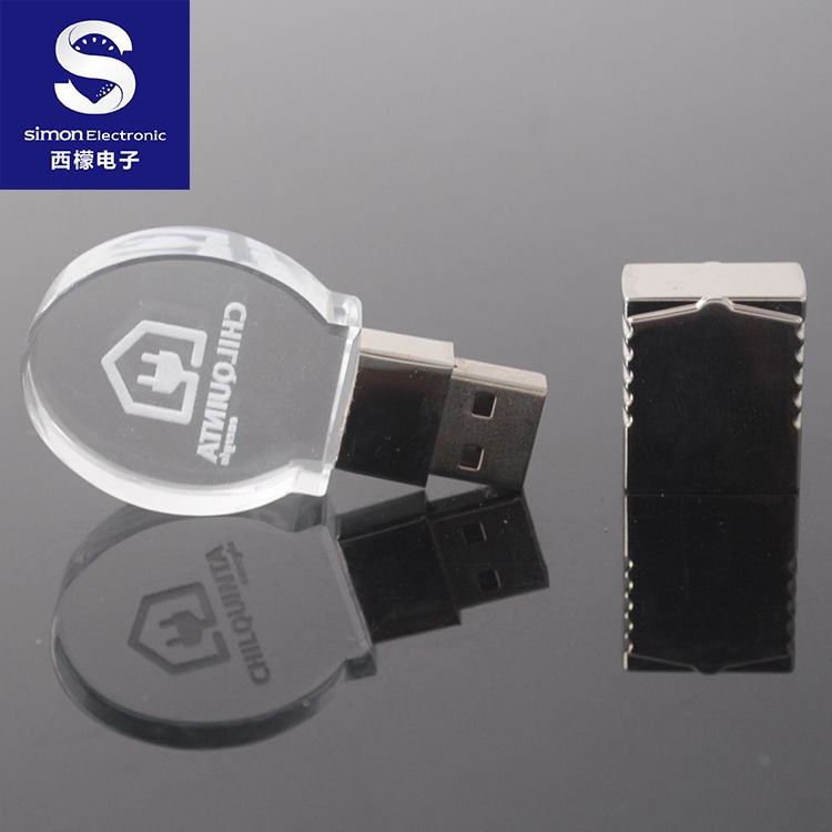 廠家批發創意燈泡水晶U盤8GB 定制時尚廣告宣傳禮品u盤 內雕LOGO