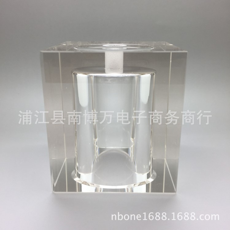 加工定制水晶燈飾配件 水晶燈罩工藝品 方形水晶燈罩 磨砂中