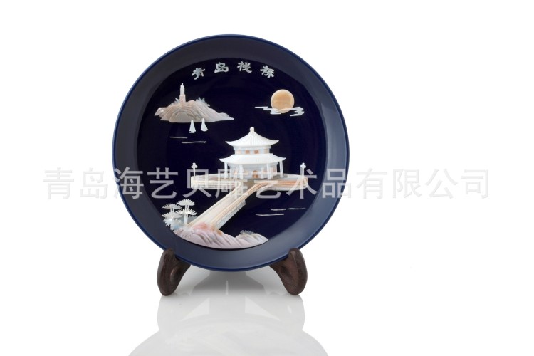 工藝禮品 貝雕 青島特色 海藝 商務(wù)禮品  貝殼手工制作 會(huì)議紀(jì)念