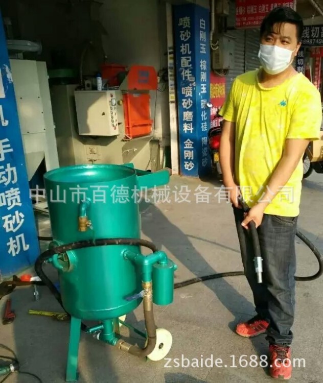 开放式移动式除锈喷砂机罐子喷砂机集装箱喷砂无需电源节能