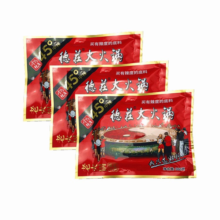 重慶特產德莊牛油中辣老火鍋底料300g 麻辣冒菜火鍋調料批發(fā)