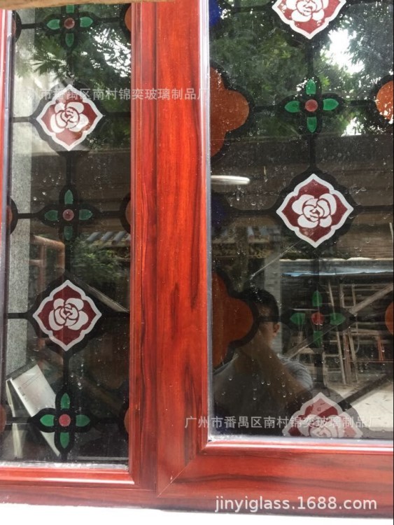 廣州工藝玻璃廠家 滿州窗中空藝術(shù)玻璃 彩繪門玻天花定制玻璃雕刻