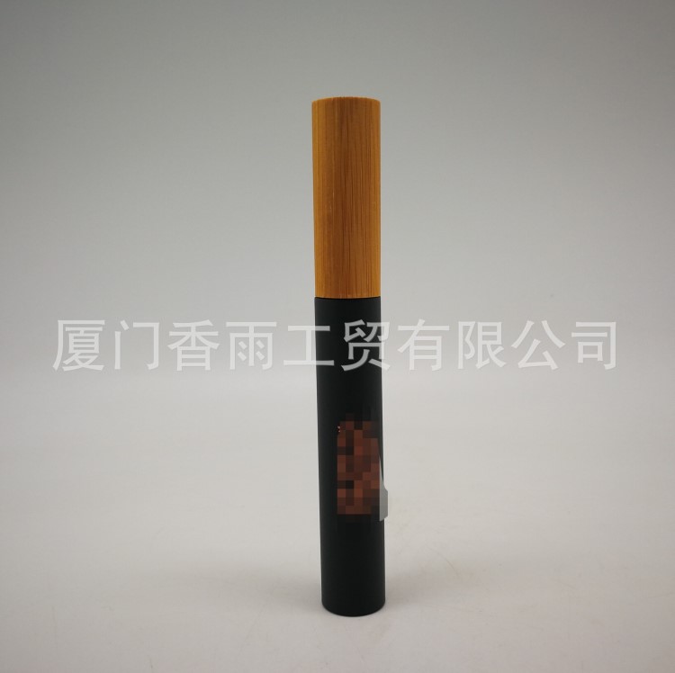 廠家直銷 出口品質(zhì) 自然低碳天然碳化竹蓋灰色pet10ML睫毛膏管