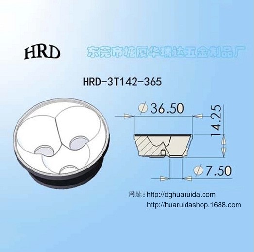CREE三合一led反光杯壓鑄三燈T6鋁合金多燈燈杯36.5*14