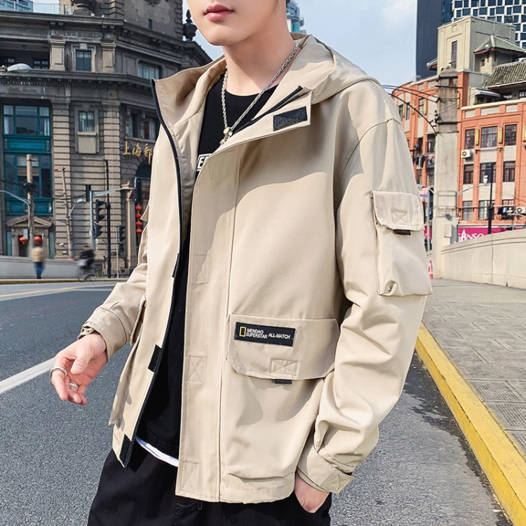 男裝2019新款寬松休閑外套春秋款帥氣潮流男式夾克衣服秋季夾克男