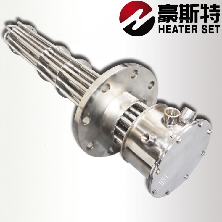 廠家定制 清洗水箱不銹鋼加熱管循環(huán)水箱導(dǎo)熱油法蘭發(fā)熱管