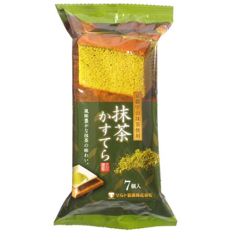 日本 丸東京都瑪露托長崎抹茶蛋糕宇治抹茶味早餐糕點(diǎn)7枚170g