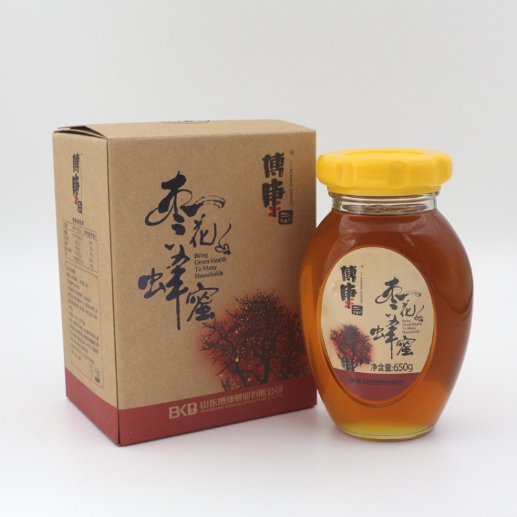 【博康園】棗花蜂蜜天然棗花蜜 兩瓶禮盒裝 650g瓶裝沖調飲品批發(fā)