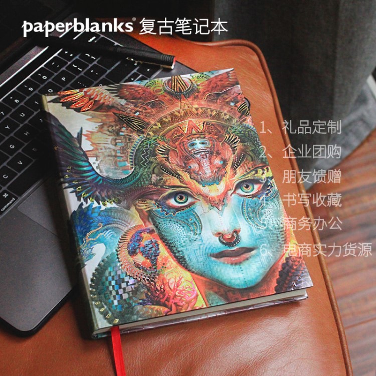 paperblanks復古筆記本記事本手賬訂制創意禮品達摩龍革命女神