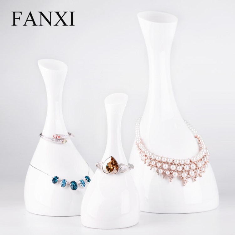 FANXI/凡西新款首饰架 创意鹅颈项链展示架 树脂烤漆珠宝展示道具