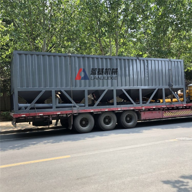 環保型100t臥式水泥倉 移動式石膏粉水泥罐 集裝箱式混凝土儲蓄罐