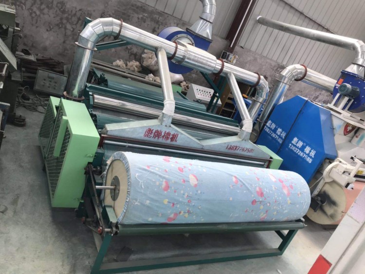 廠家直銷定做 大型手搖式調寬窄雙輥吸塵式彈花機 棉紡前紡機械