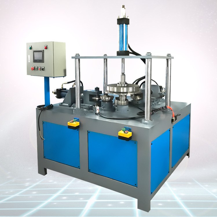 不锈钢封头切边缩口机管帽端盖平口收边机钢瓶旋边与收口机