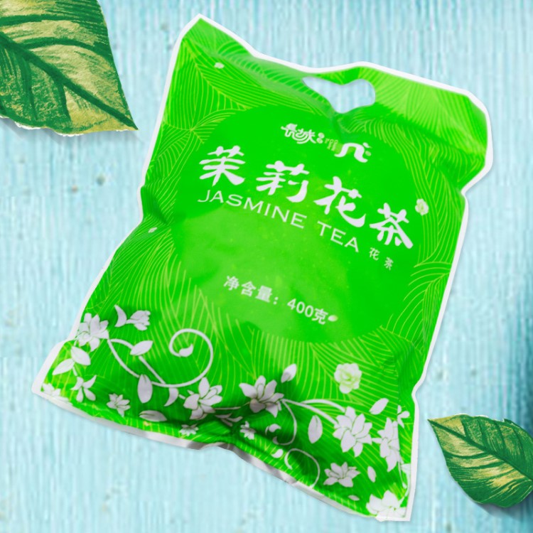 長城茉莉花茶400g 大葉種烘青綠茶 茉莉鮮花 袋裝批發(fā) 重慶