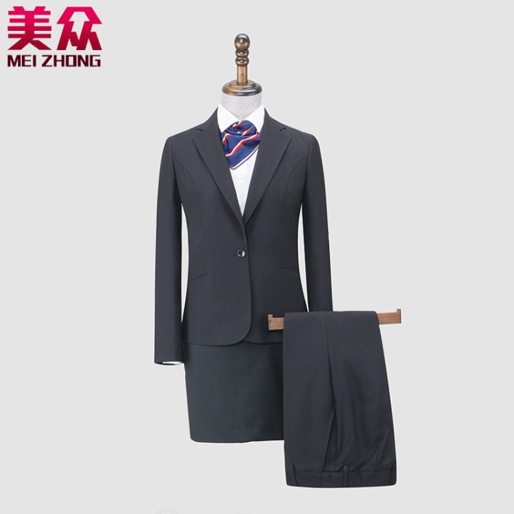 2019春季小西裝女工作服 女士正裝修身商務(wù)西服職業(yè)套裝