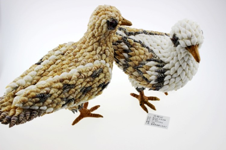 批發(fā) 貝殼工藝品 貝殼動物 貝雕鴿子 和平鴿 地攤貨源