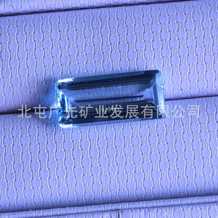 新疆特產(chǎn)海藍寶石 海藍戒面 方形海藍飾品