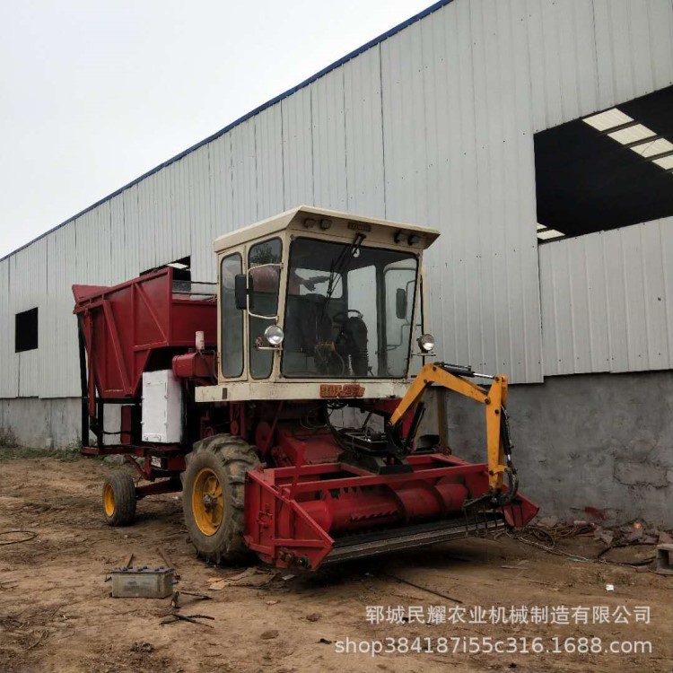 自走式圓盤式玉米秸稈青貯收割機 青貯飼料粉碎回收機廠家