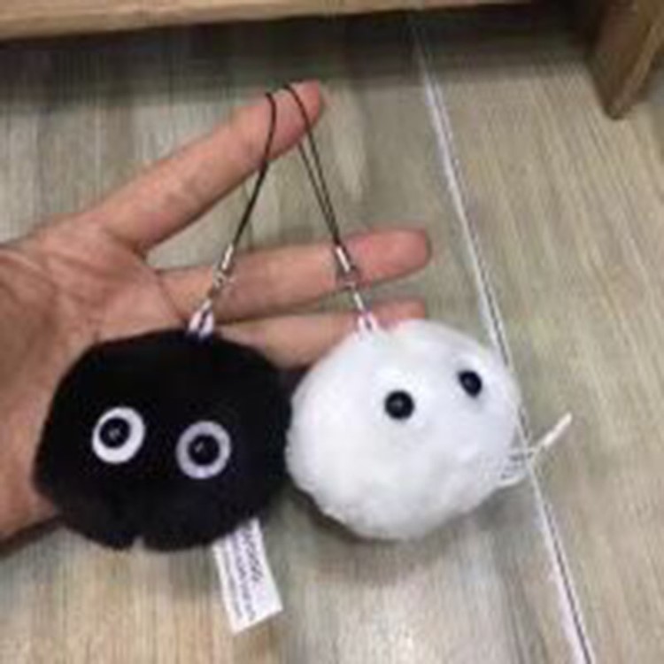 日本宮崎峻龍貓鑰匙扣掛件小飾品卡通可愛毛絨娃娃公仔掛飾新款