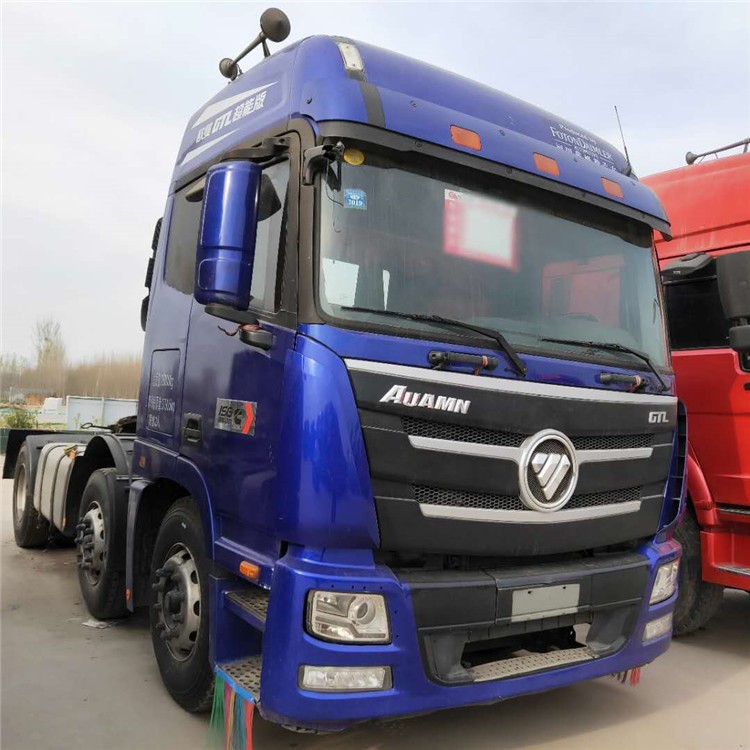 出售二手欧曼gtl双导向半挂车380马力国四车 手续 可提档过户