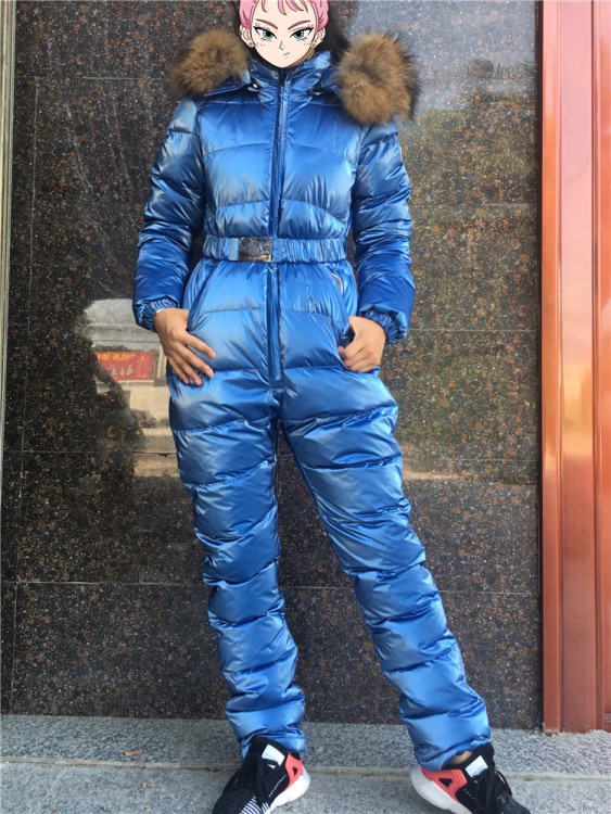 廠家直銷高端外貿(mào)女裝女士連體羽絨服滑雪服防寒防水