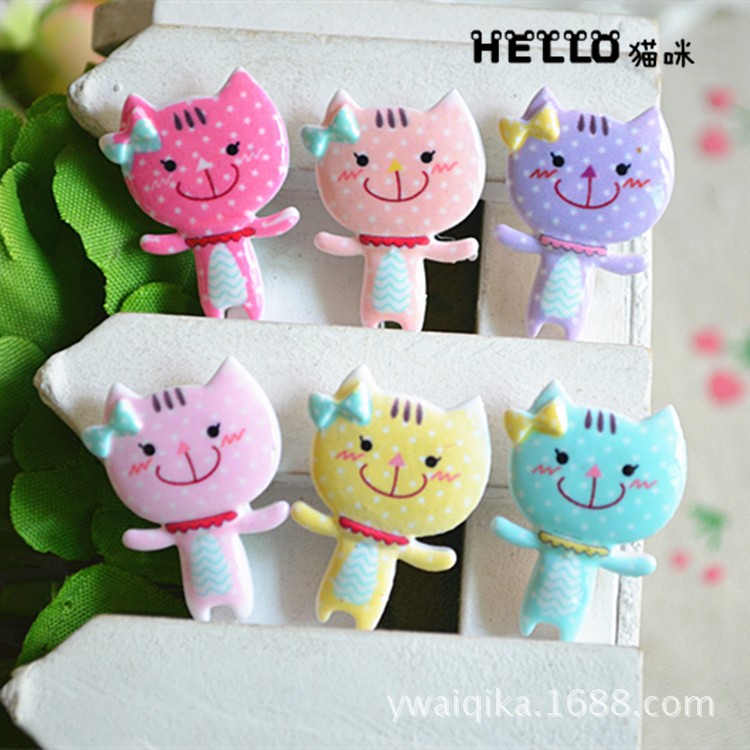 可愛(ài)蝴蝶結(jié)小貓咪 diy手工材料 鞋花配件 兒童發(fā)飾品發(fā)繩手工制作