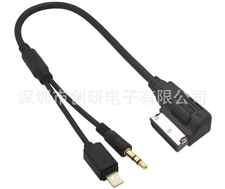 奔馳MI 音頻線 充電 iPhone6 汽車音頻線 音頻線