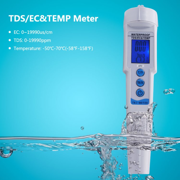 EC/TDS電導(dǎo)率儀水質(zhì)測(cè)試筆EC便攜式TDS硬度測(cè)試儀自動(dòng)校準(zhǔn)測(cè)試筆