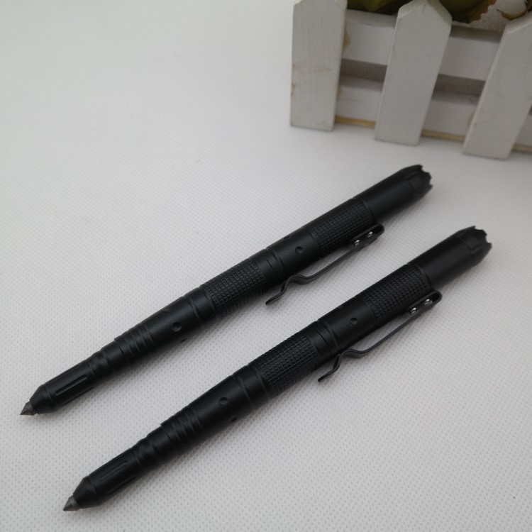 多功能鎢鋼防衛戰術筆 軍迷戶外求生用品 破窗逃生防身器帶LED燈