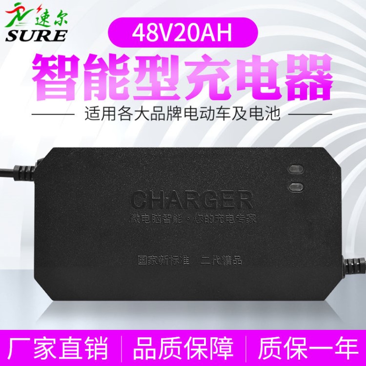 電動(dòng)車(chē)充電器48V20AH 自動(dòng)關(guān)機(jī) 新日愛(ài)瑪雅迪綠源臺(tái)鈴電瓶車(chē)車(chē)充