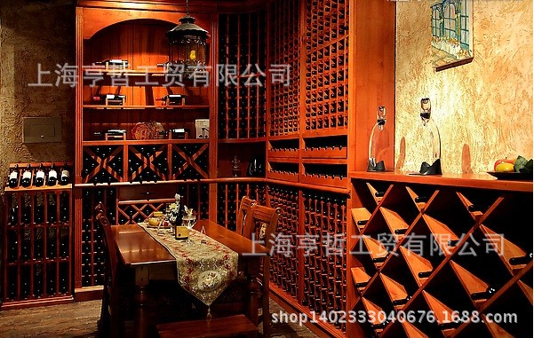 木質(zhì)酒架可加工定制，用于酒店，賓館，會所辦公室紅酒展示架